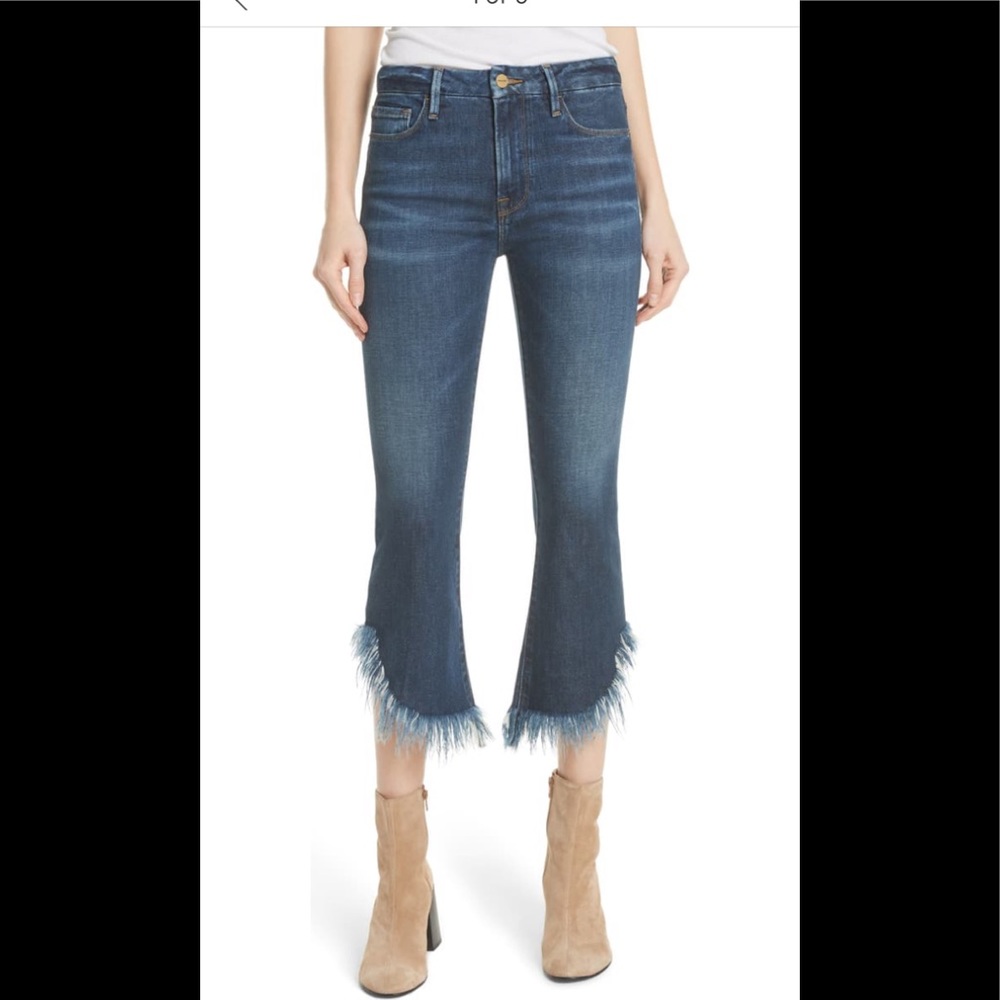 Frame Le Crop Mini Boot Bayberry Wash Mid rise, Size 32